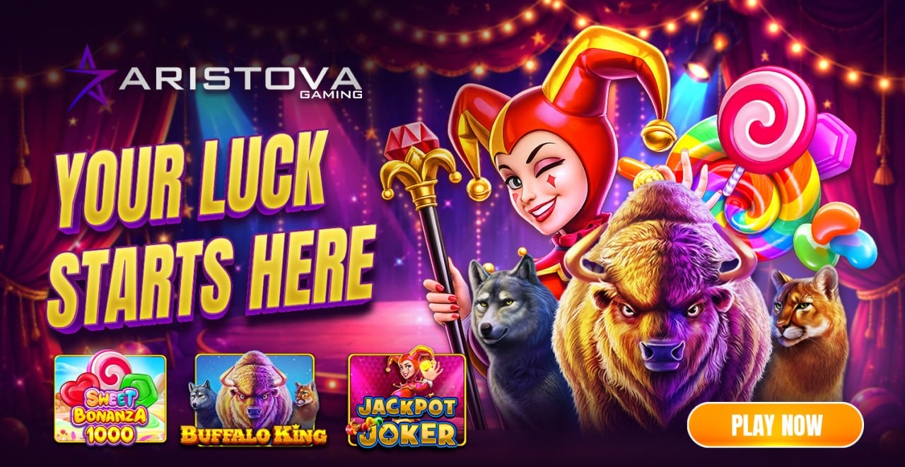 Colourful casino games featuring a joker and wild animals